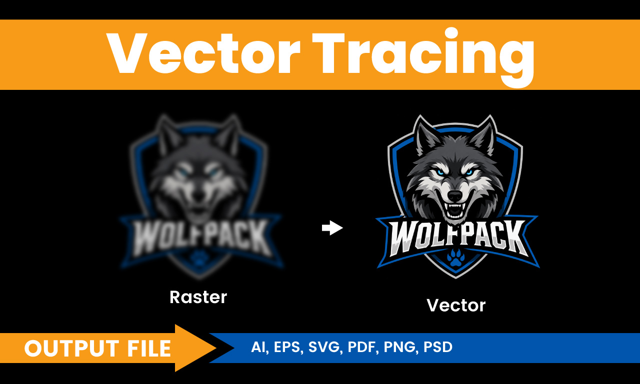 I will make AI image or raster img into vector or hig...