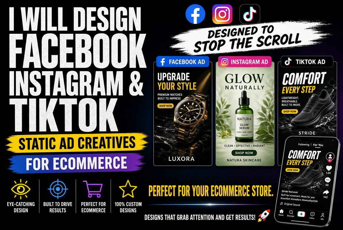 I Will Create Social Media Ad Creatives for Facebook,...