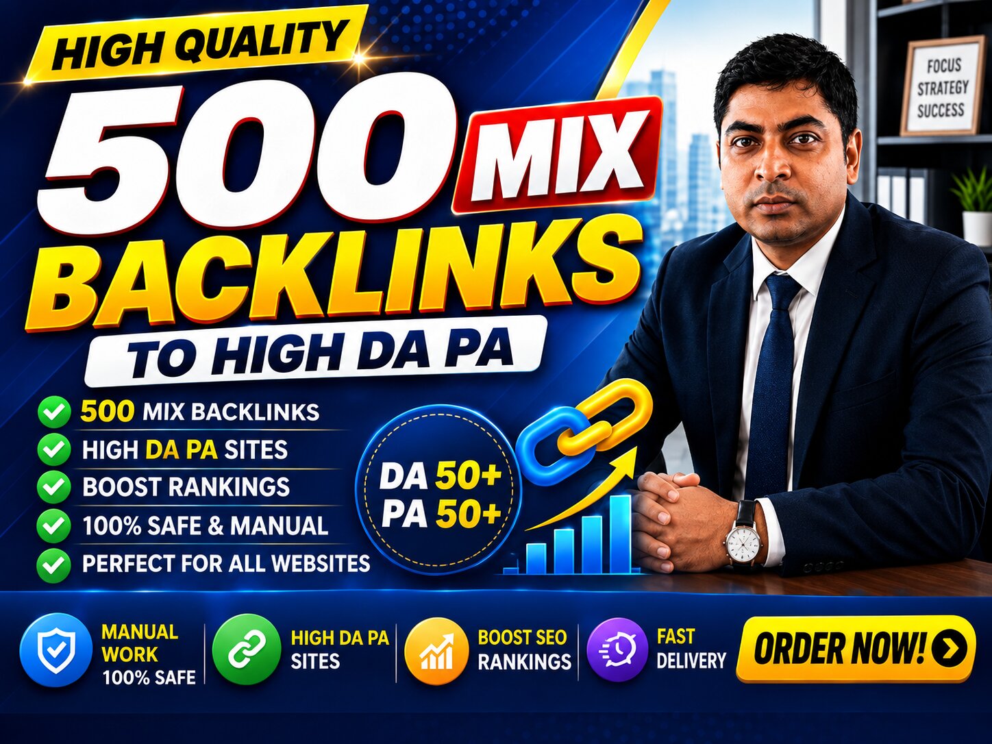 I will create 500 high DA contextual mixed backlinks ...