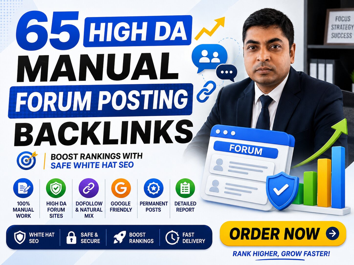 I Will Build Manual 65 Forum Backlinks with High DA F...