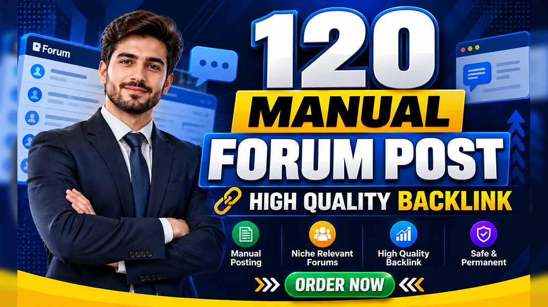 I Will Do 120 Manual Forum Posting Backlinks for Webs...