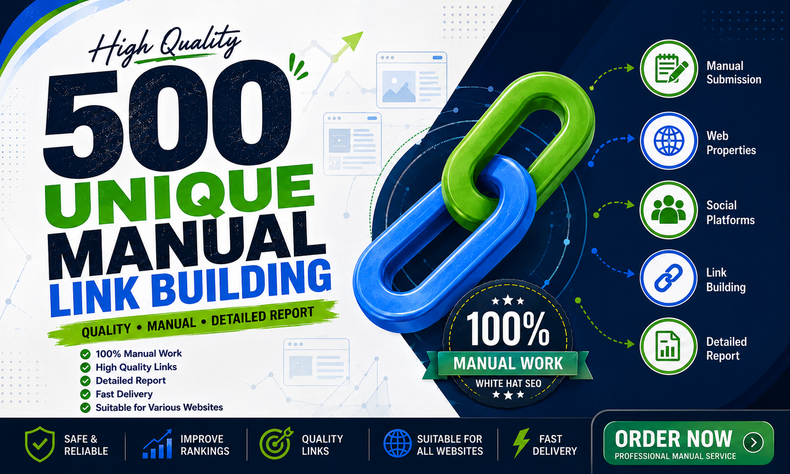I Will Create 500 Unique Manual Link Building Backlin...