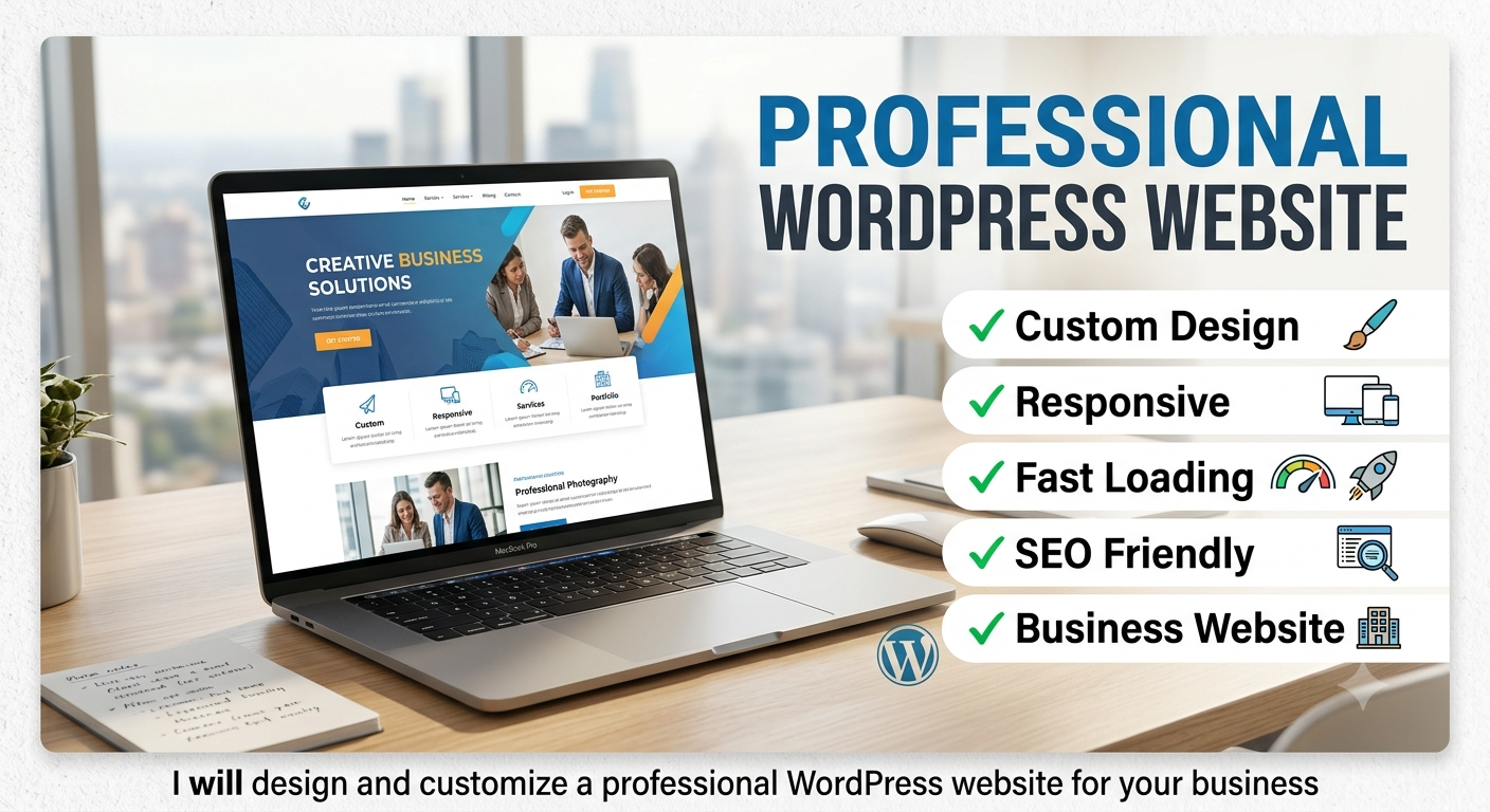 I will design and customize a professional WordPress ...