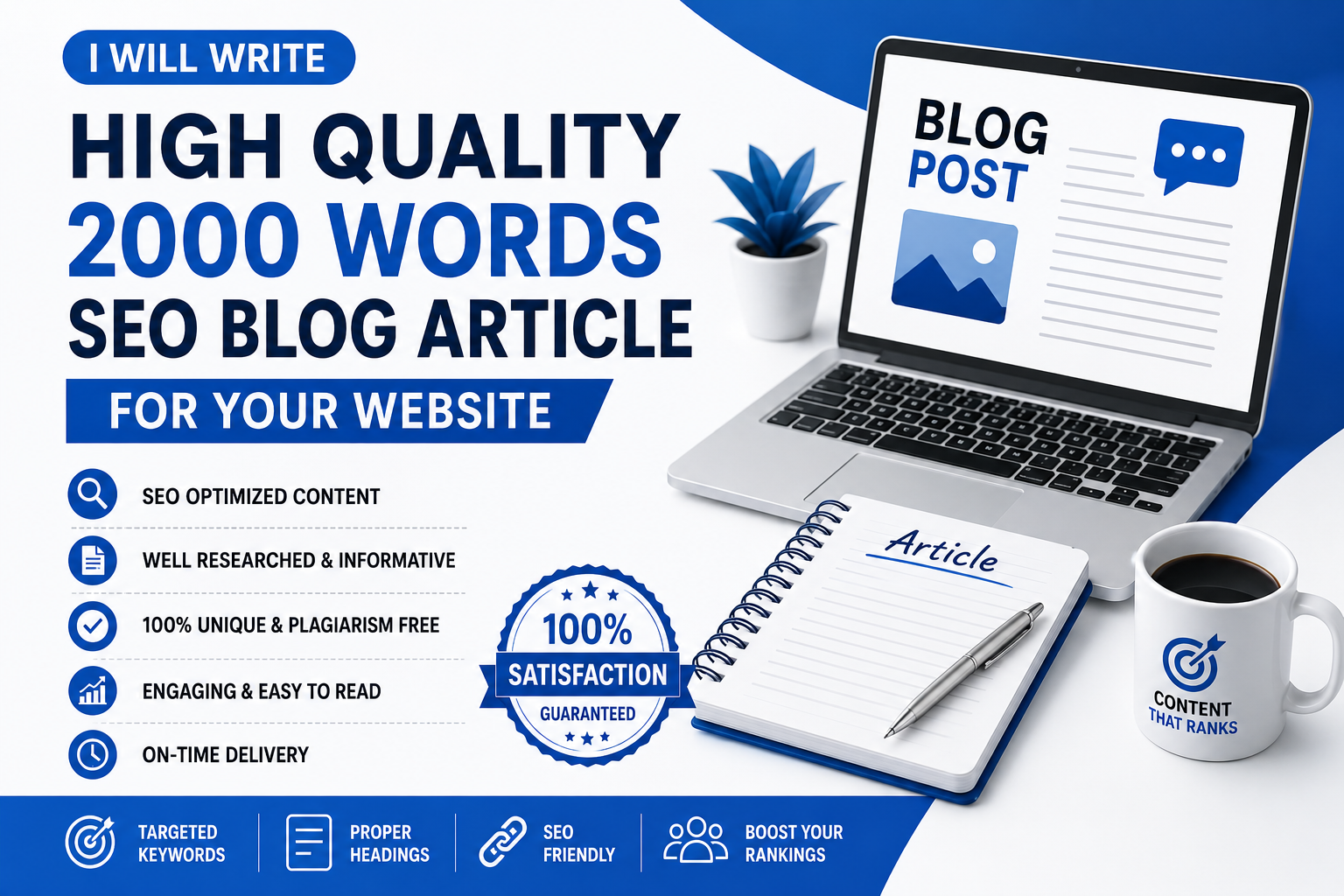 I will write 2000 words SEO blog article for your web...