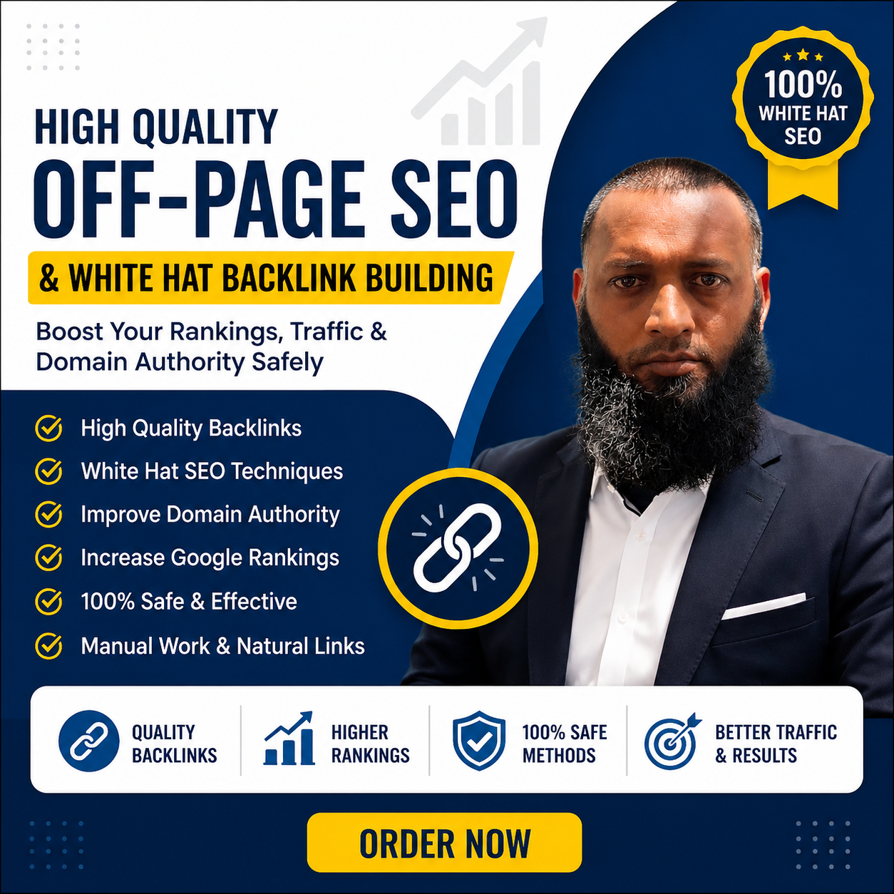 High Quality Off-Page SEO & White Hat 10 Backlink...