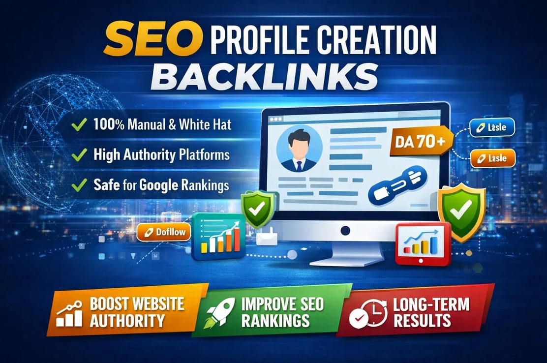 I will do 150 SEO profile backlinks with high da auth...