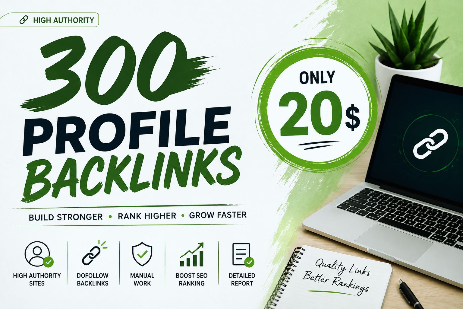 I Will Build 300 Strategic Profile Backlinks for Long...