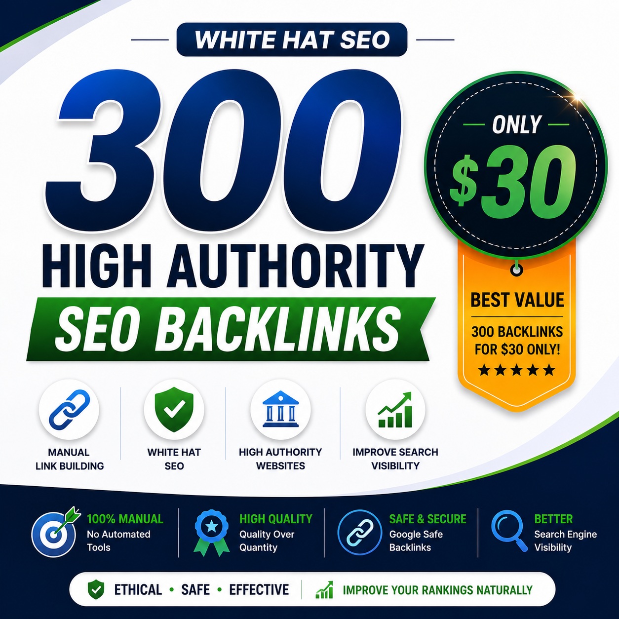 I Will Build 300 High Authority White Hat SEO Backlin...