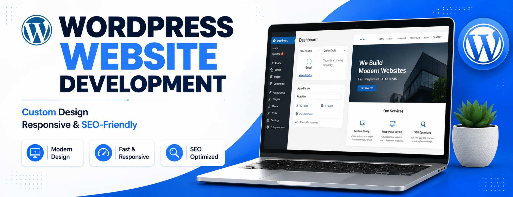 I will design and develop a custom WordPress website ...