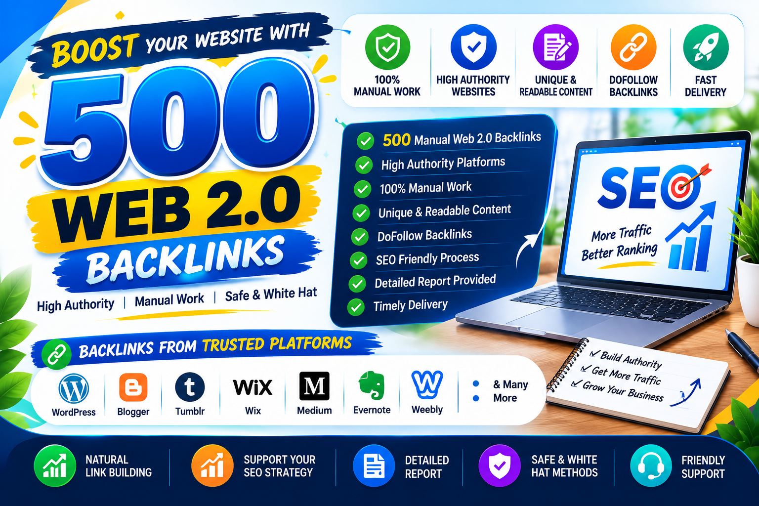 I Will Create 500 Manual Web 2.0 Backlinks with High ...