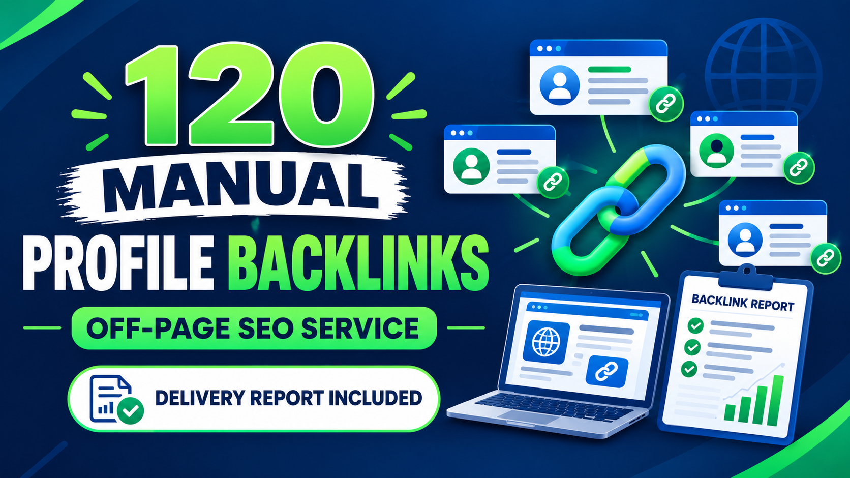 I will create 120 manual profile backlinks for your w...