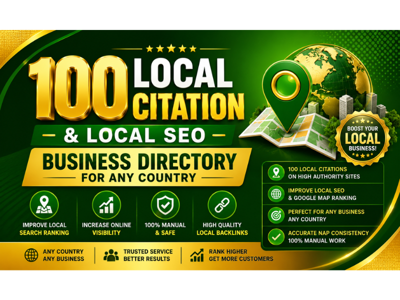 I will create 100 Local Citation and business directo...