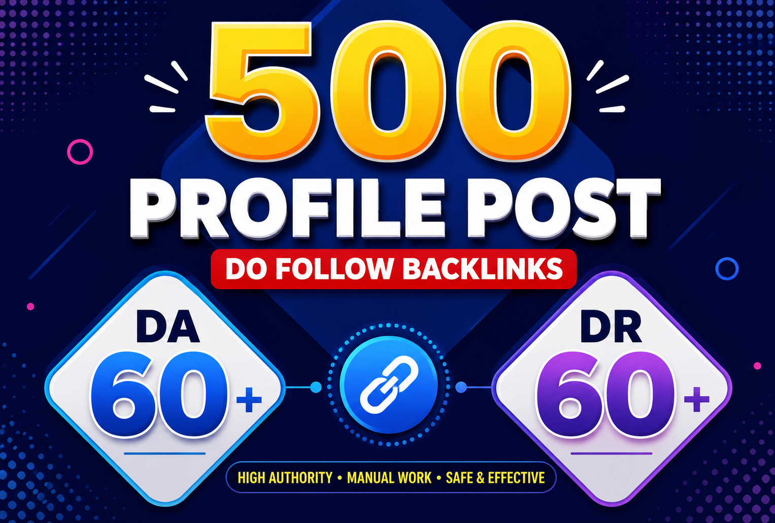 Get 500 Manual Profile Backlinks to Enhance Google Ra...