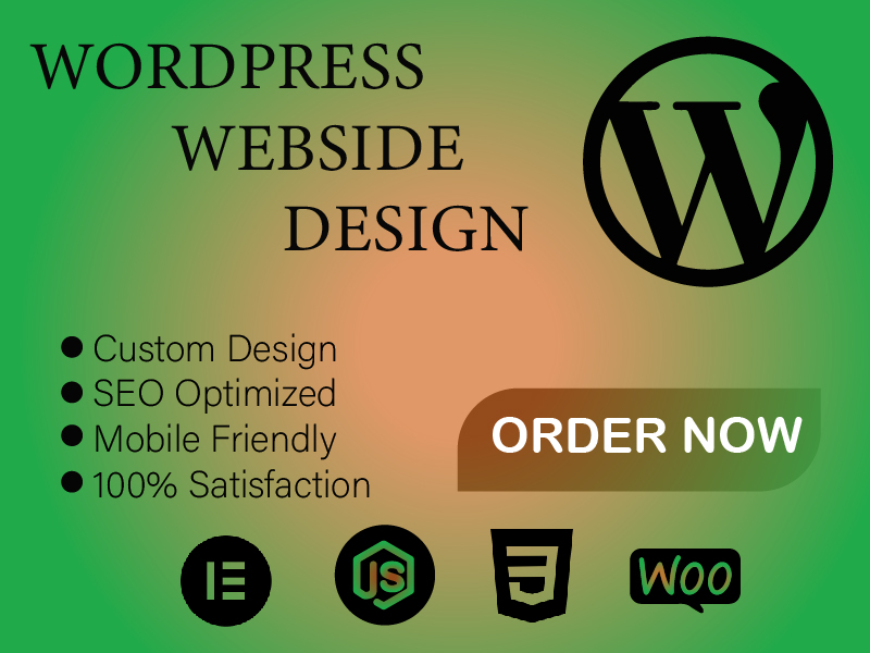 I will create a modern WordPress website and Woo-Comm...