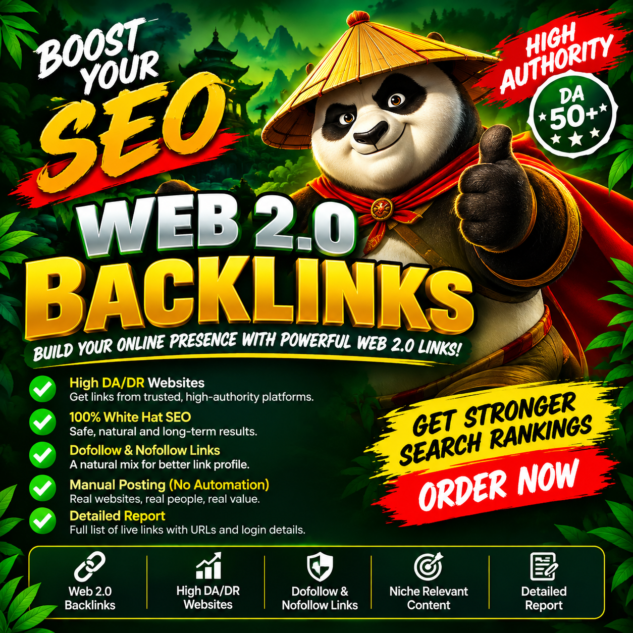 Get 120 High Authority Web 2.0 Backlinks