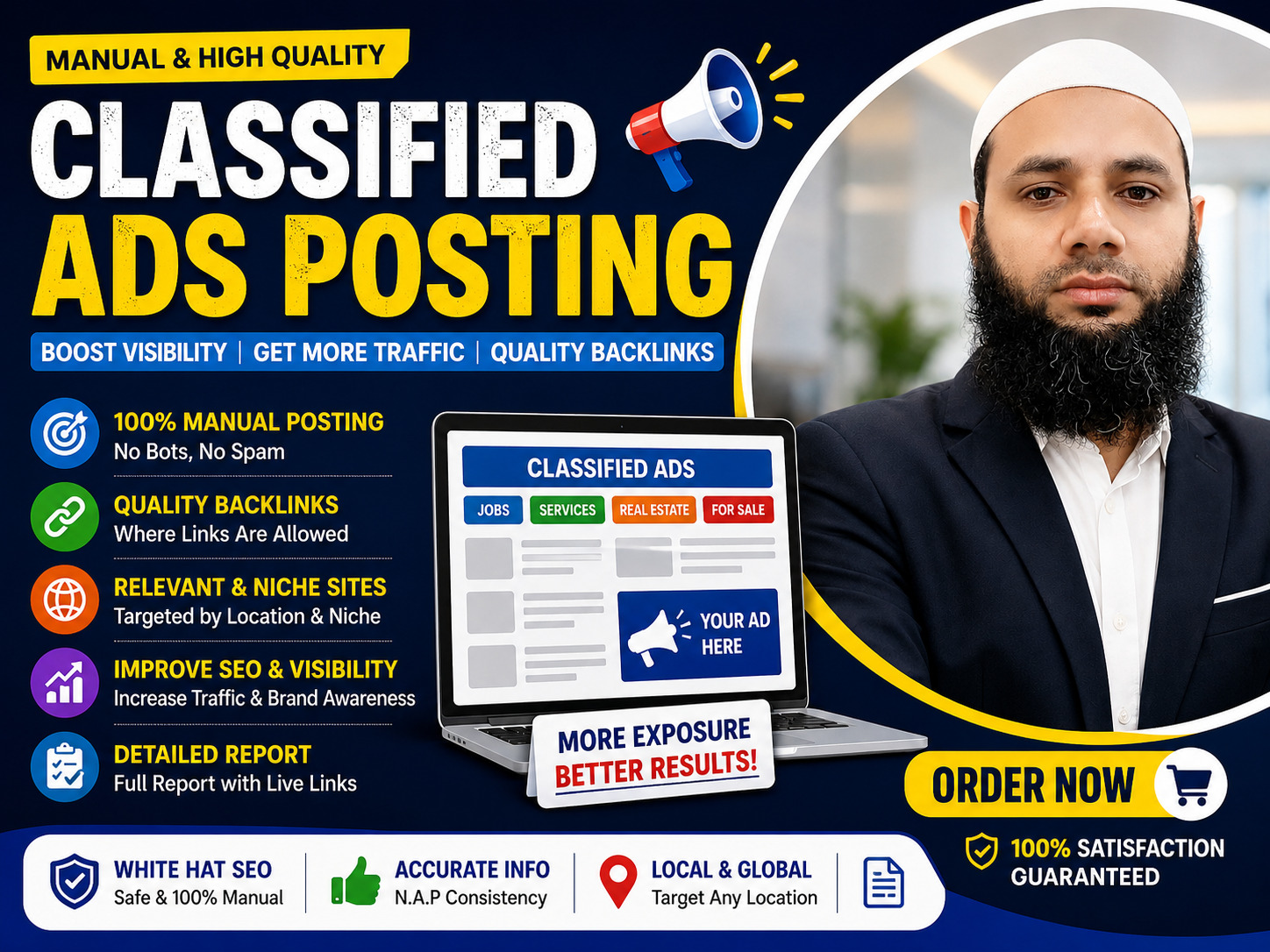 I Will Do Manual Classified Ads Posting for High-Qual...