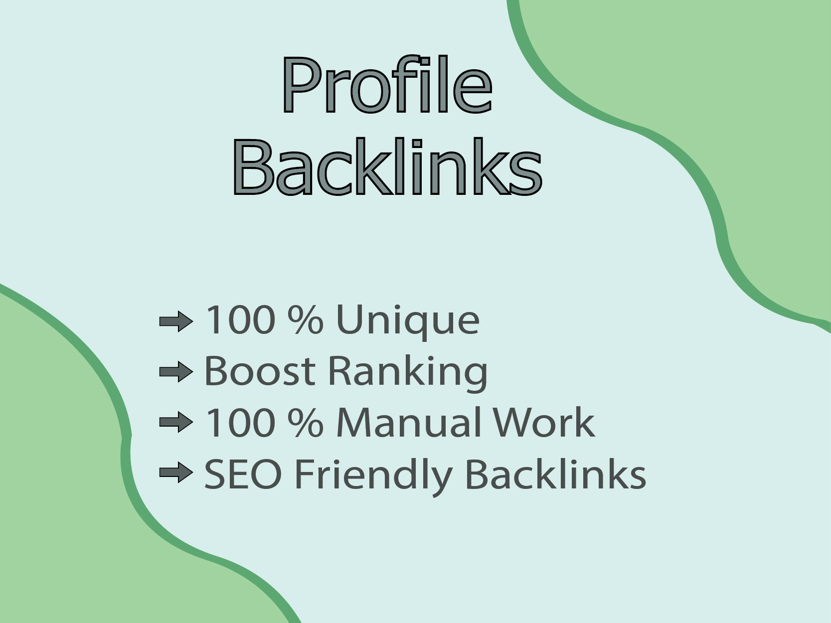 I will manually create high-quality profile backlinks...