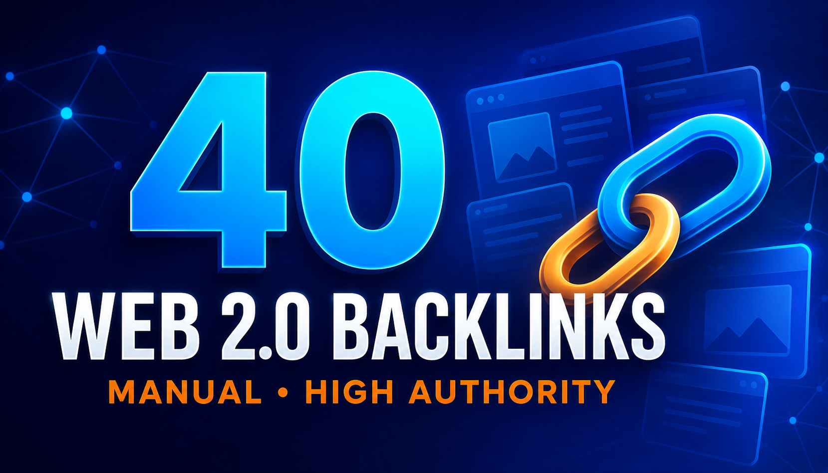 I Will Create 40 Manual High Authority Web 2.0 Backli...