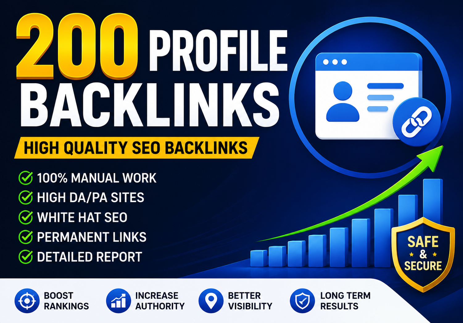 200 High-Quality Profile Backlinks for Better SEO