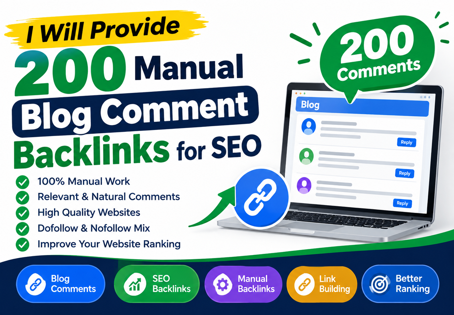 I Will Provide 200 Manual Blog Comment Backlinks for ...