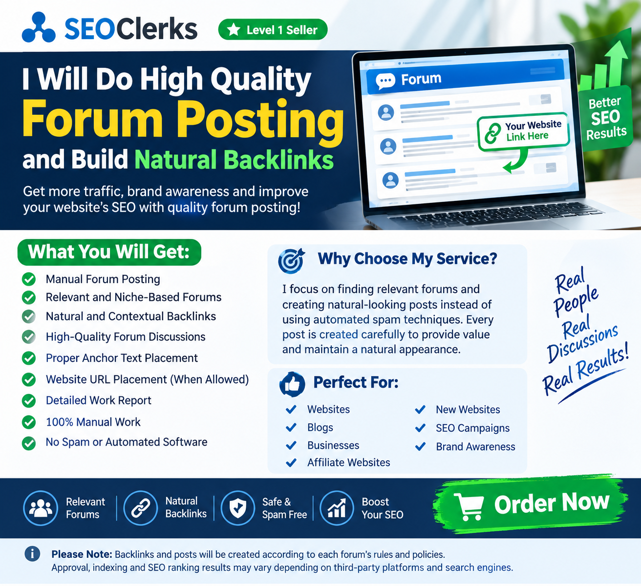 I Will Do High Quality Forum Posting and Build Natura...