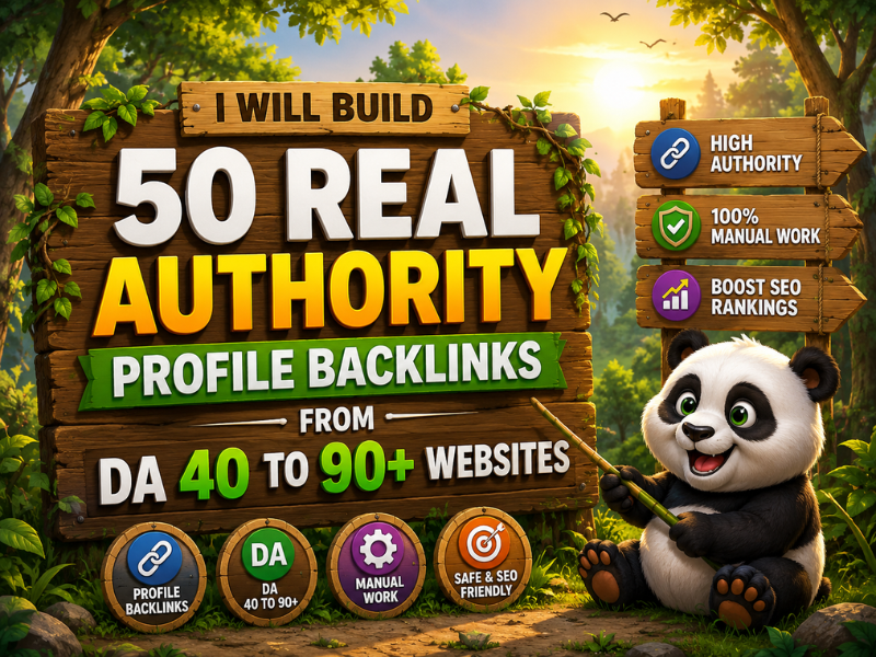 I Will Build 50 Real Authority Profile Backlinks From...