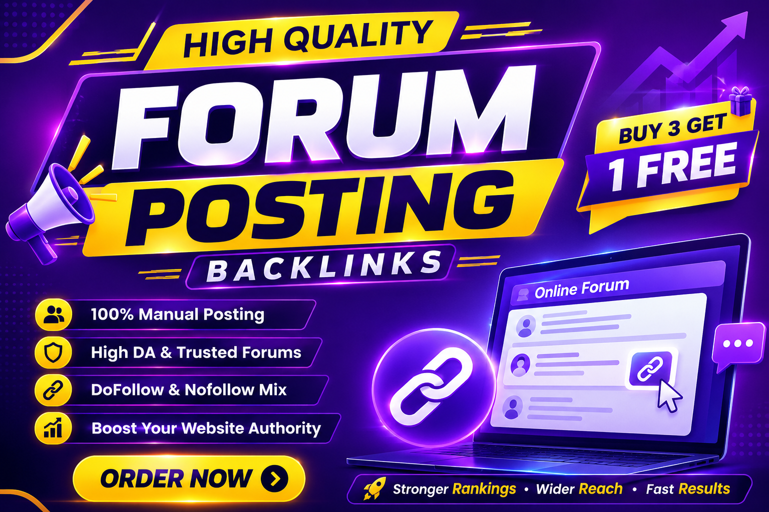 60 High-Quality Forum Posting SEO Growth Links for St...