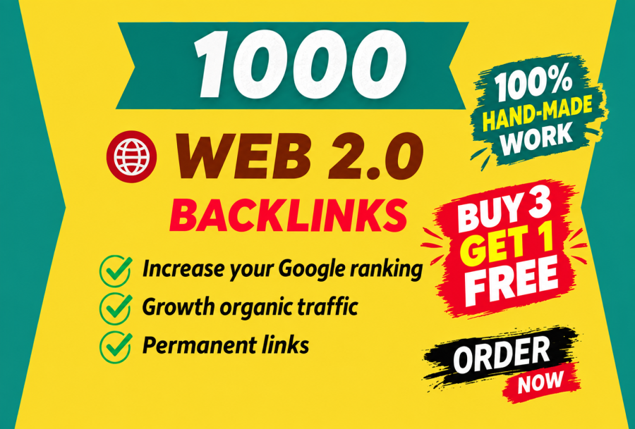 1000 High Authority Web 2.0 Backlinks 100 Manual Hand...
