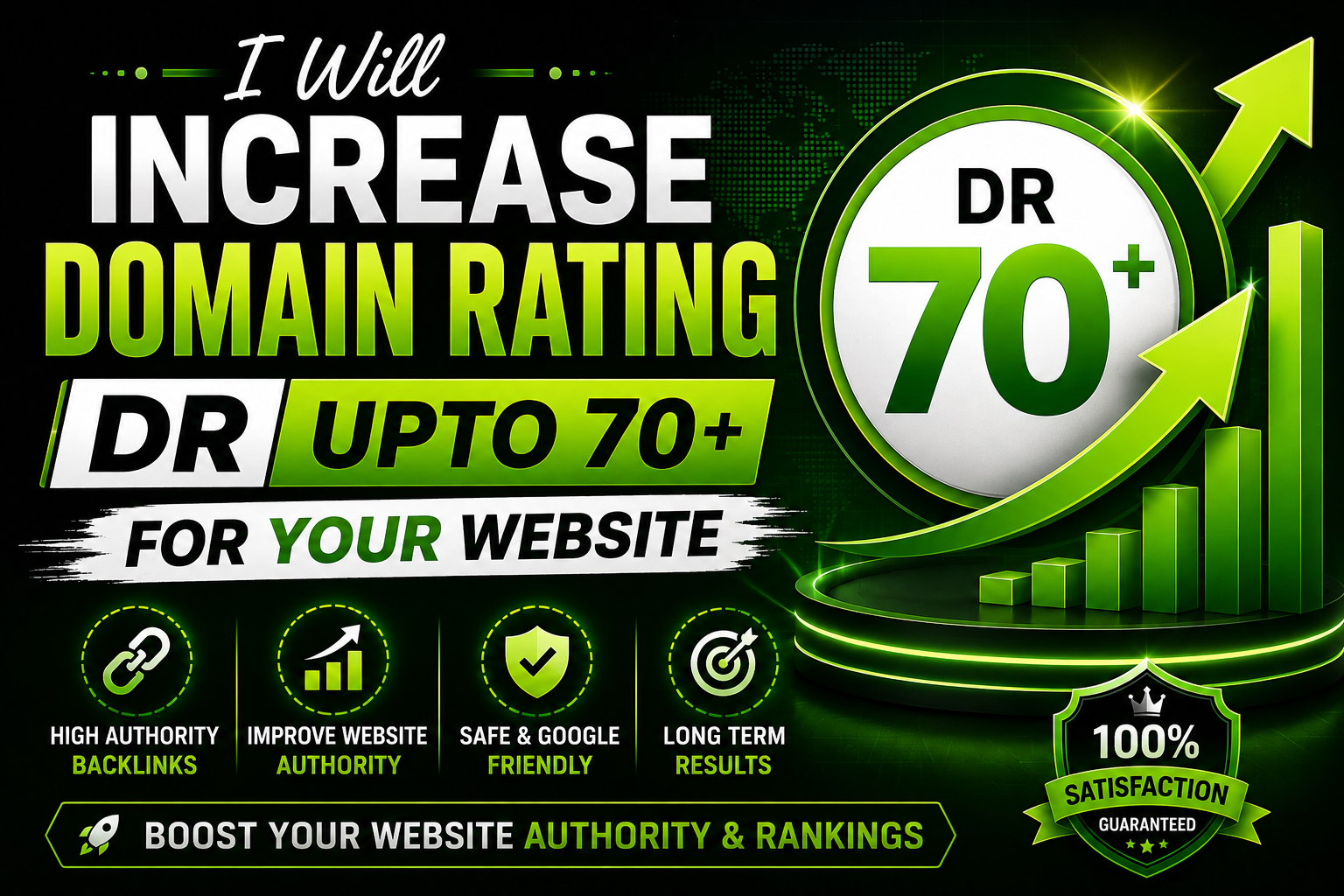 I Will Increase Domain Rating DR upto 70+ for Your We...