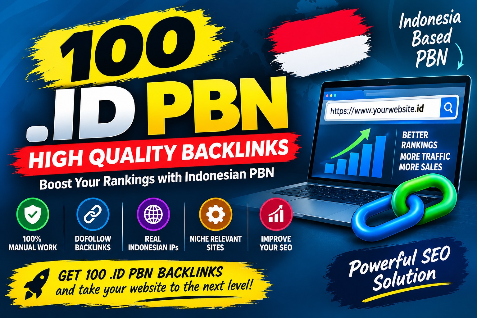 I Will Build 100 High Quality. ID PBN Backlinks for Y...