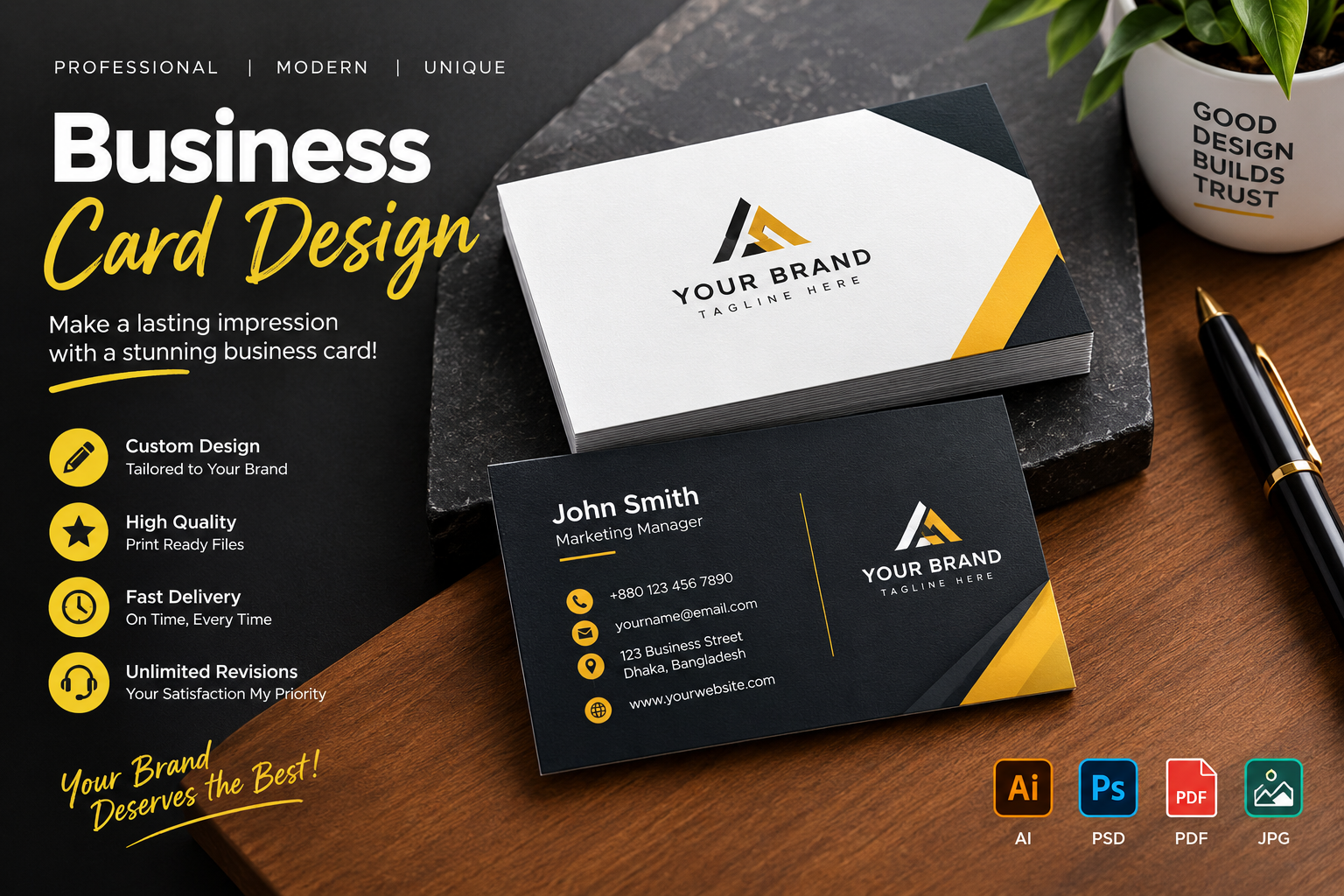 I will create a unique business card design that make...