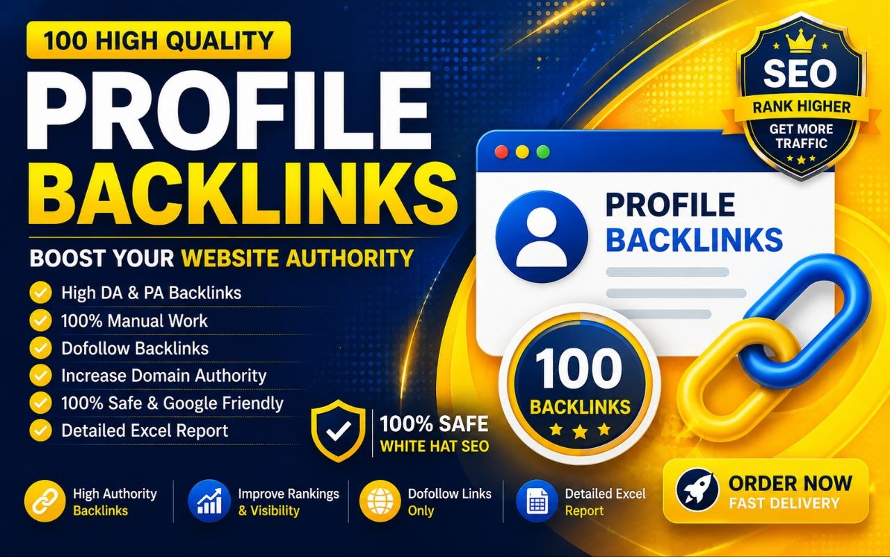 I will build 100 powerful profile backlinks to streng...