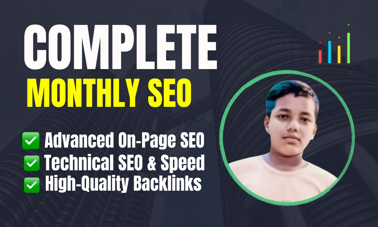 I will be your professional monthly SEO specialist fo...
