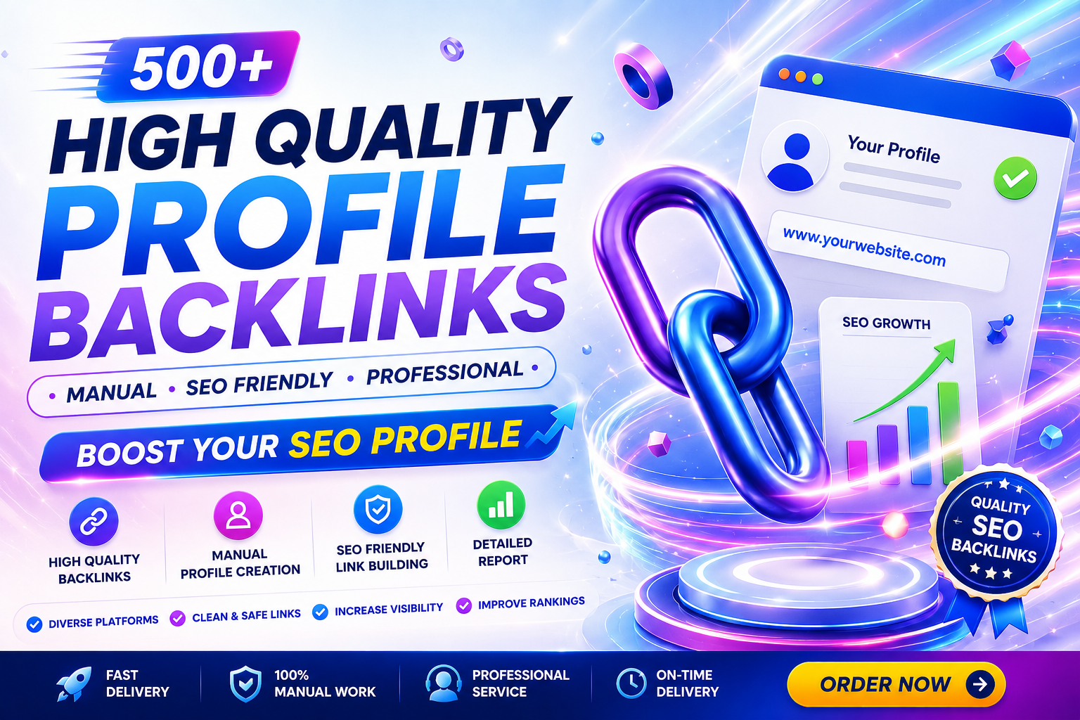 I Will Create 500+ SEO Friendly Profile Backlinks for...