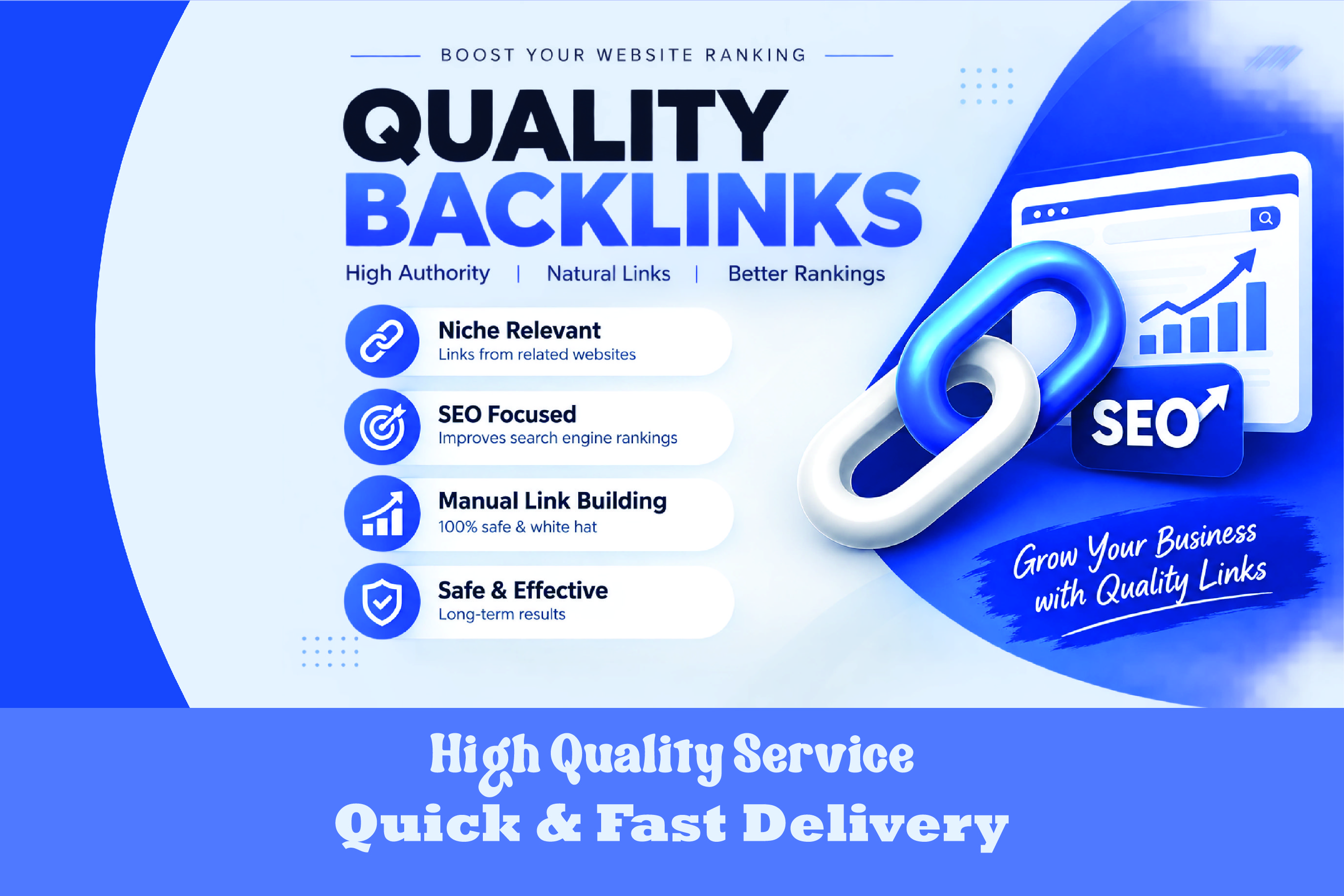 I will build high quality niche relevant backlinks fo...