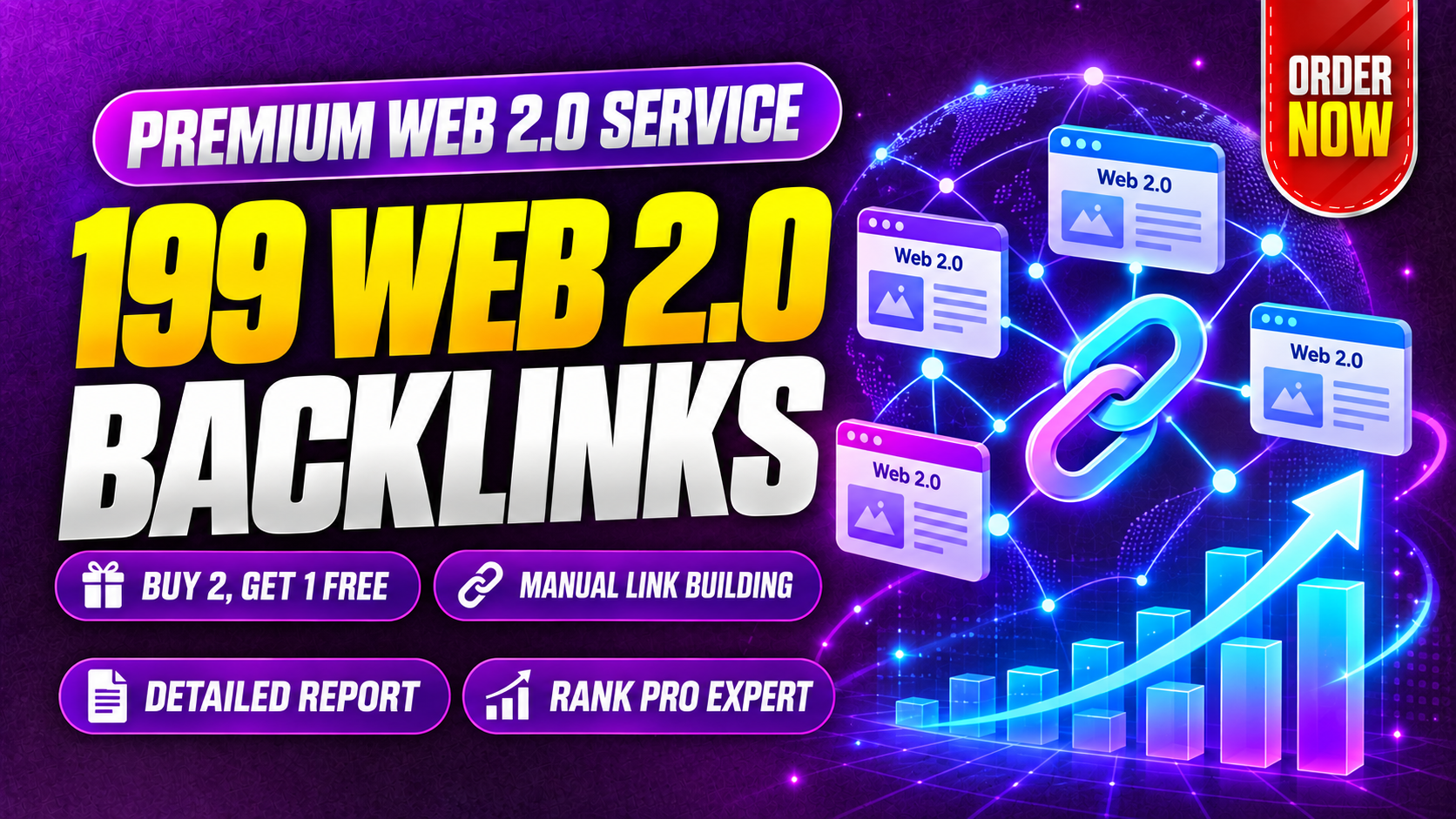 199 Web 2.0 Backlinks with a Detailed Report Manual L...