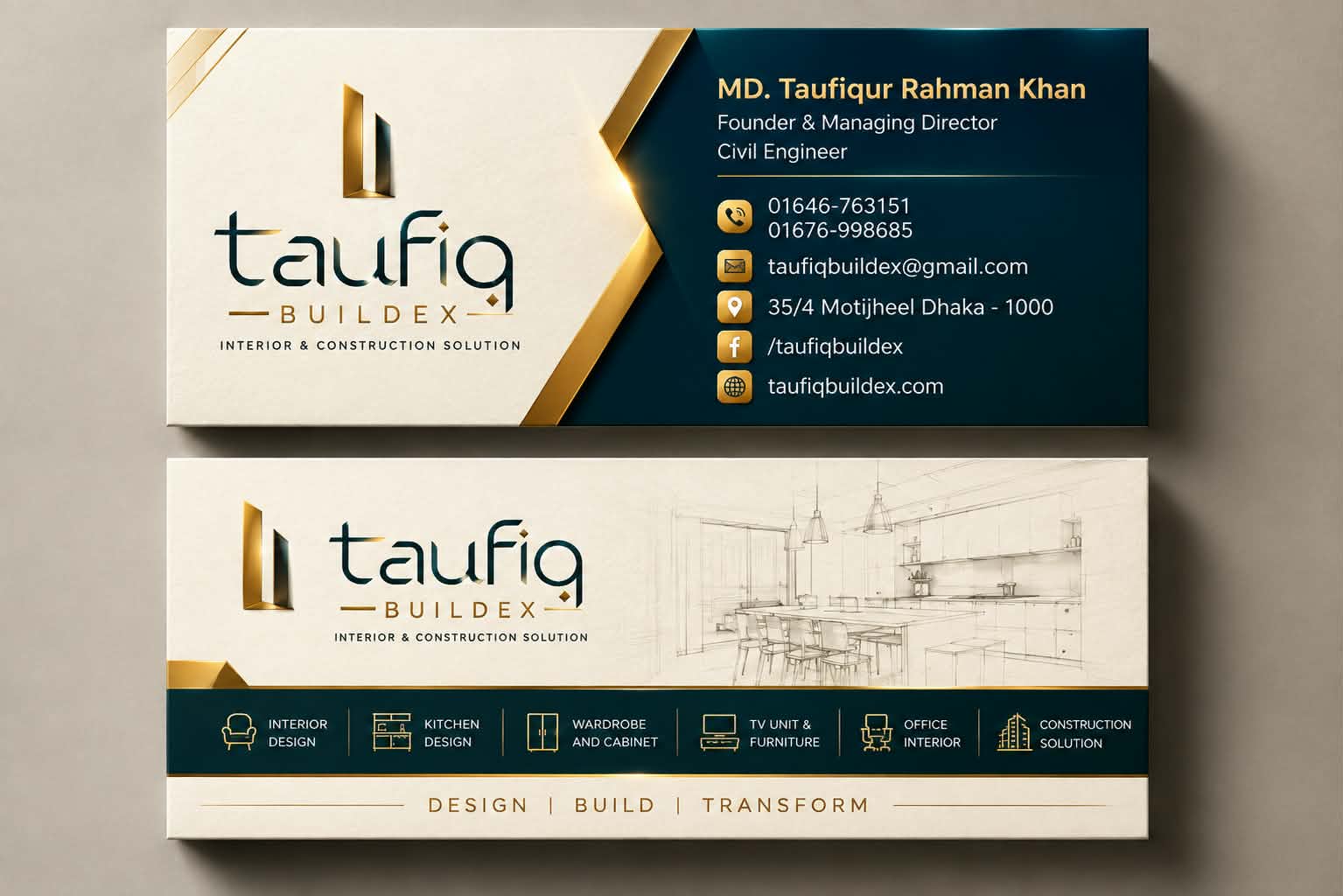 I will create a modern and elegant business card desi...