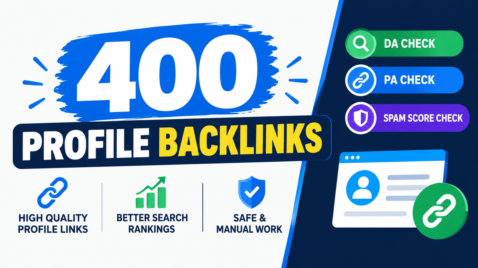 I Will Create 400 Profile Backlinks with DA PA & ...