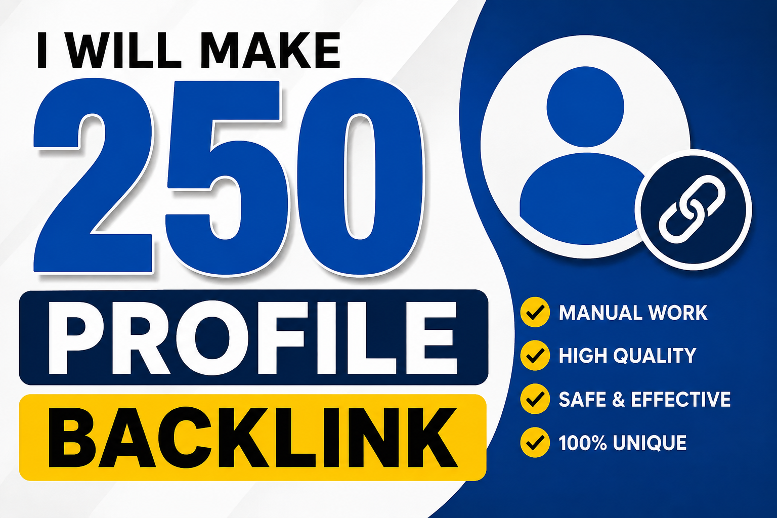 I Will Make 250 High-Quality Profile Backlinks for SE...