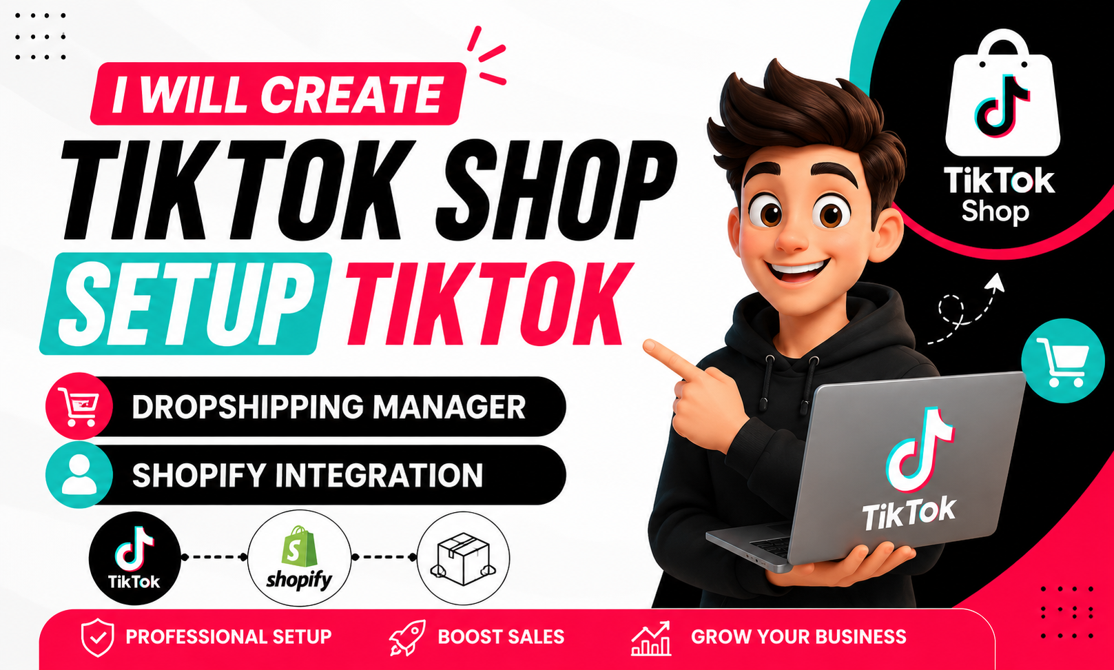 I will create and manage TikTok Shop with Shopify int...