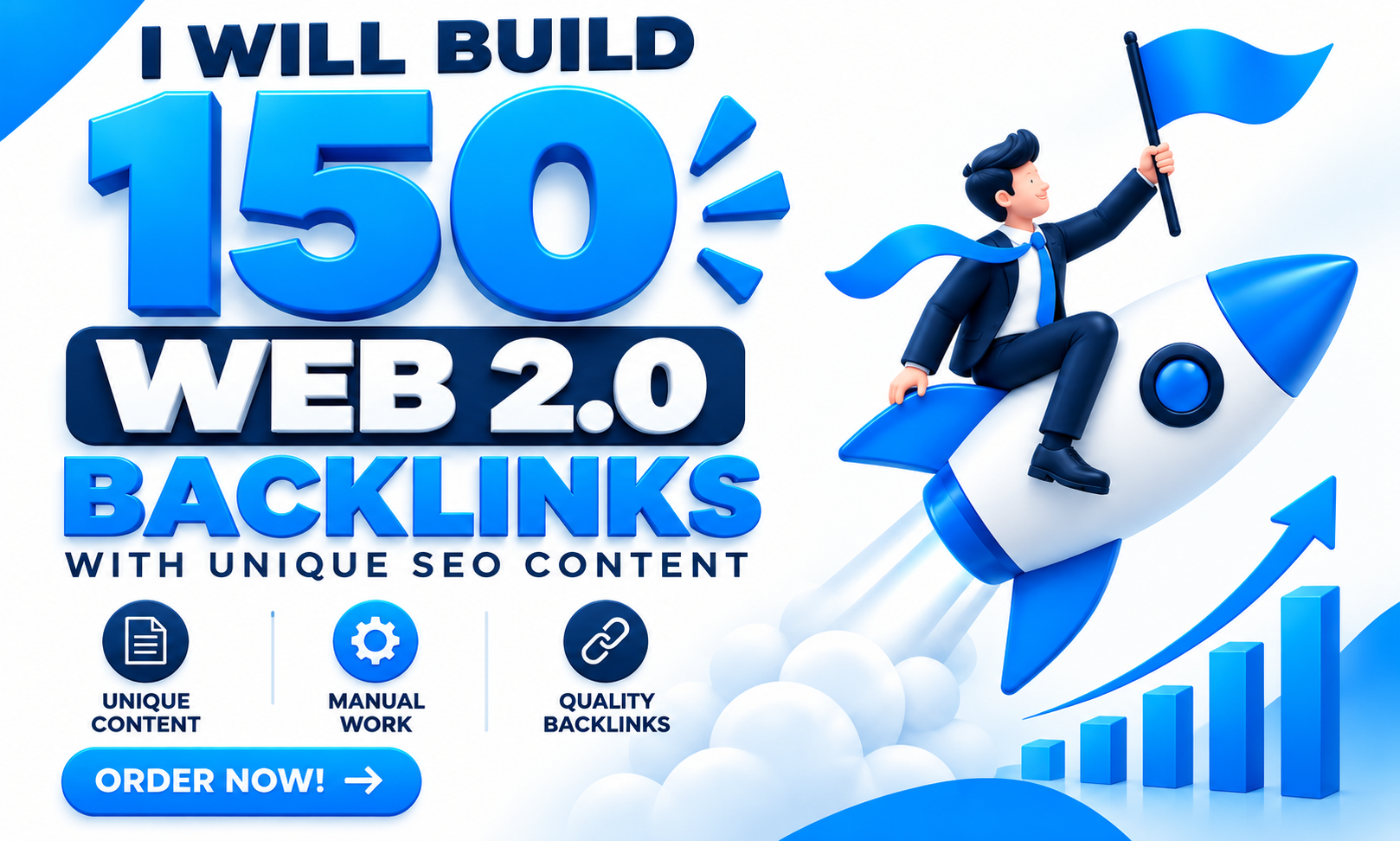 I will build 150 quality Web 2.0 backlinks with uniqu...