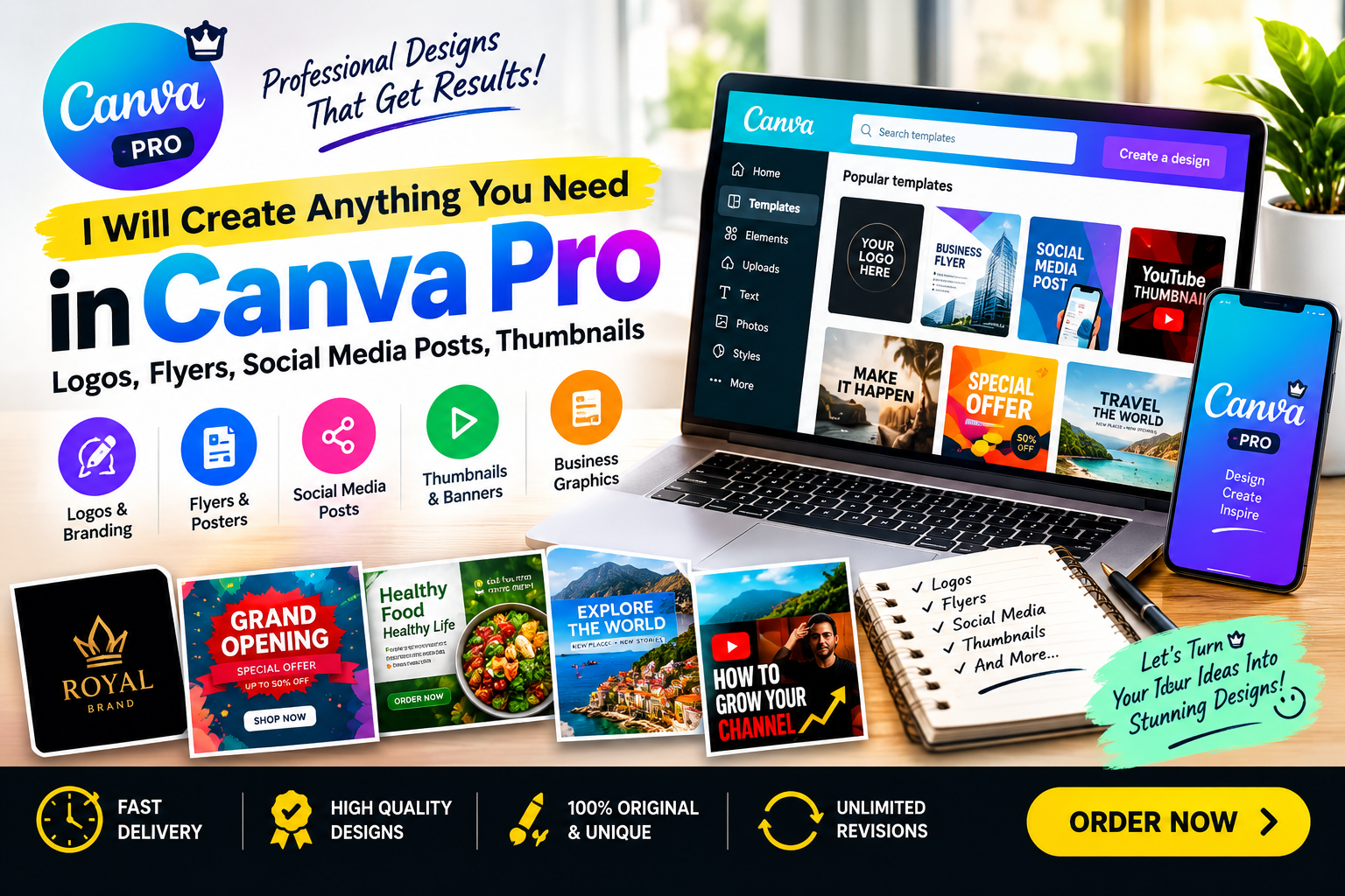 I Will Create Anything You Need in Canva Pro - Logos,...