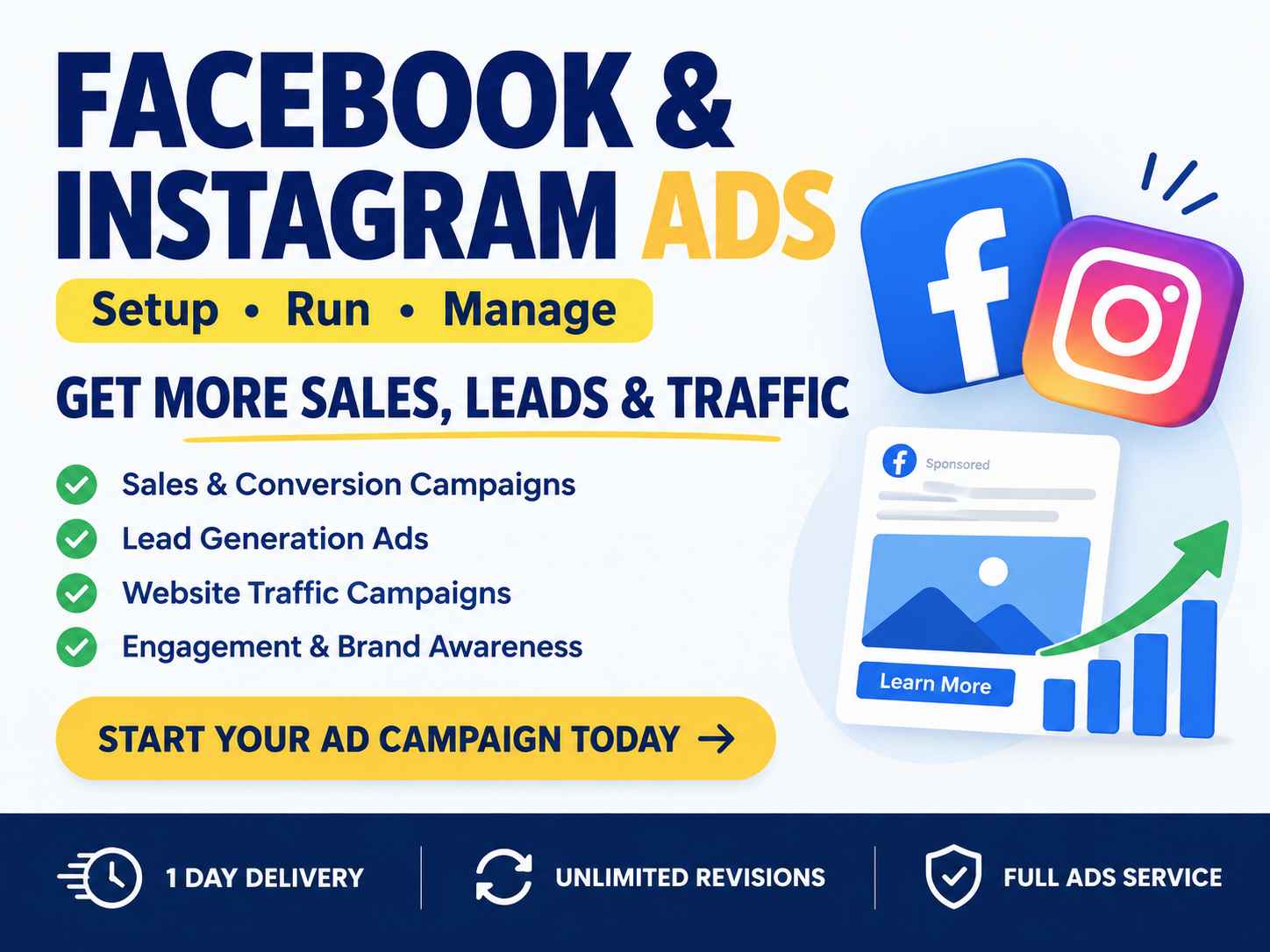 I will create Facebook and Instagram Ad Campaign Serv...