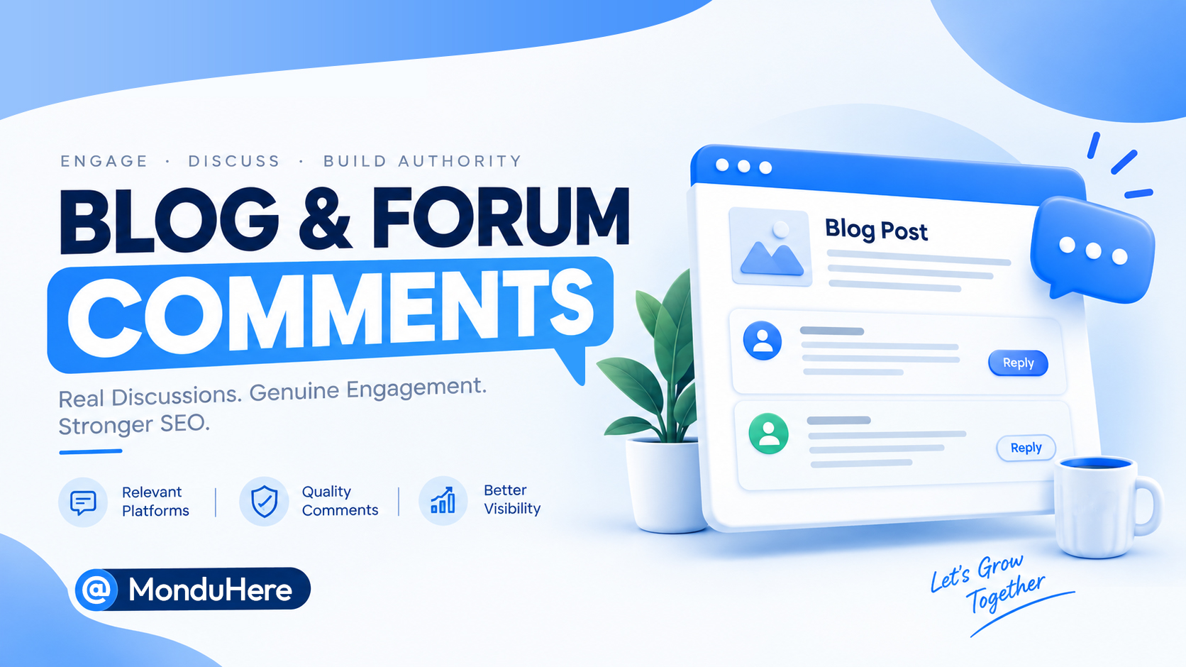 High Quality Blog & Forum Comments on Relevant Di...