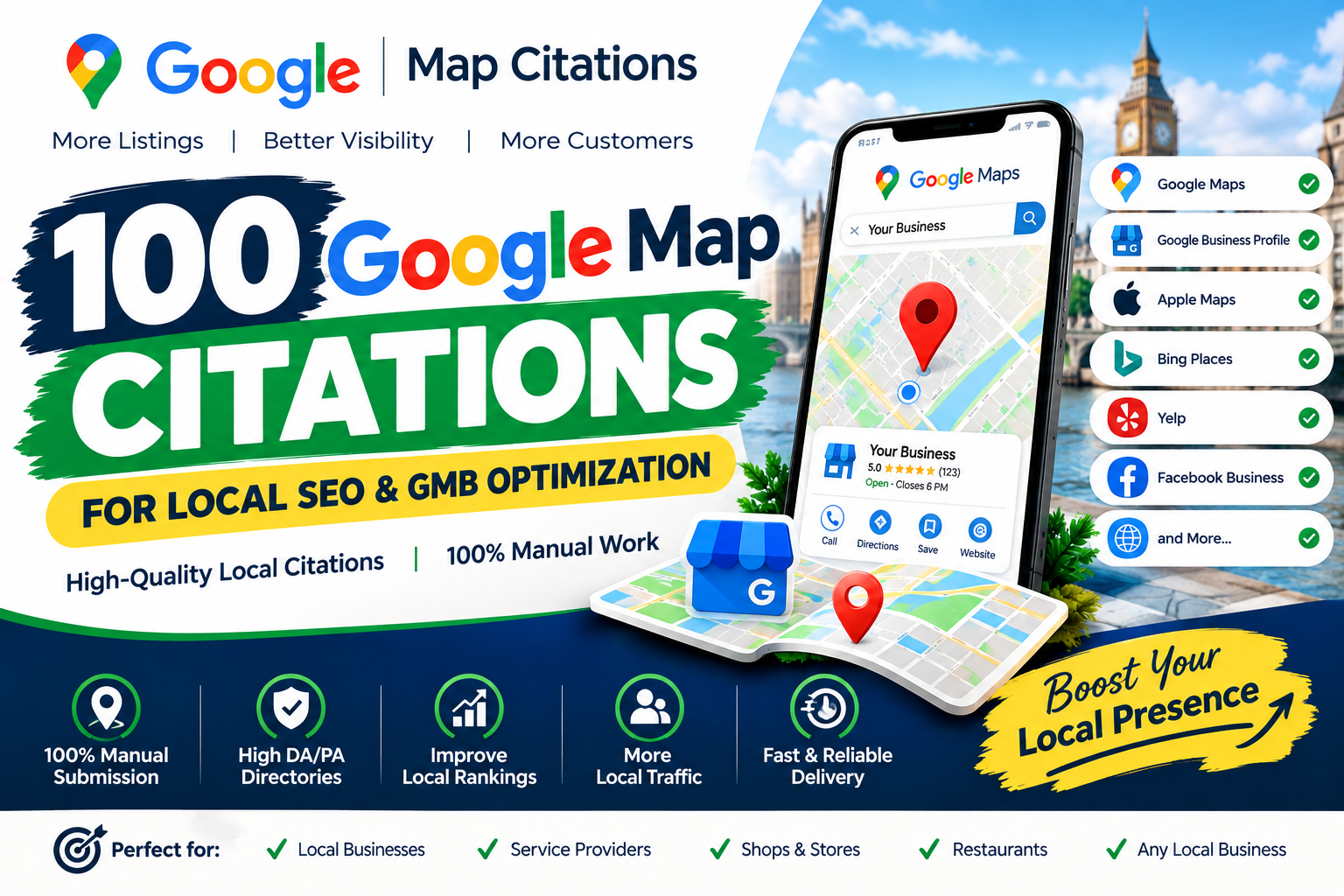 I will do 300 usa local citations and directories to ...