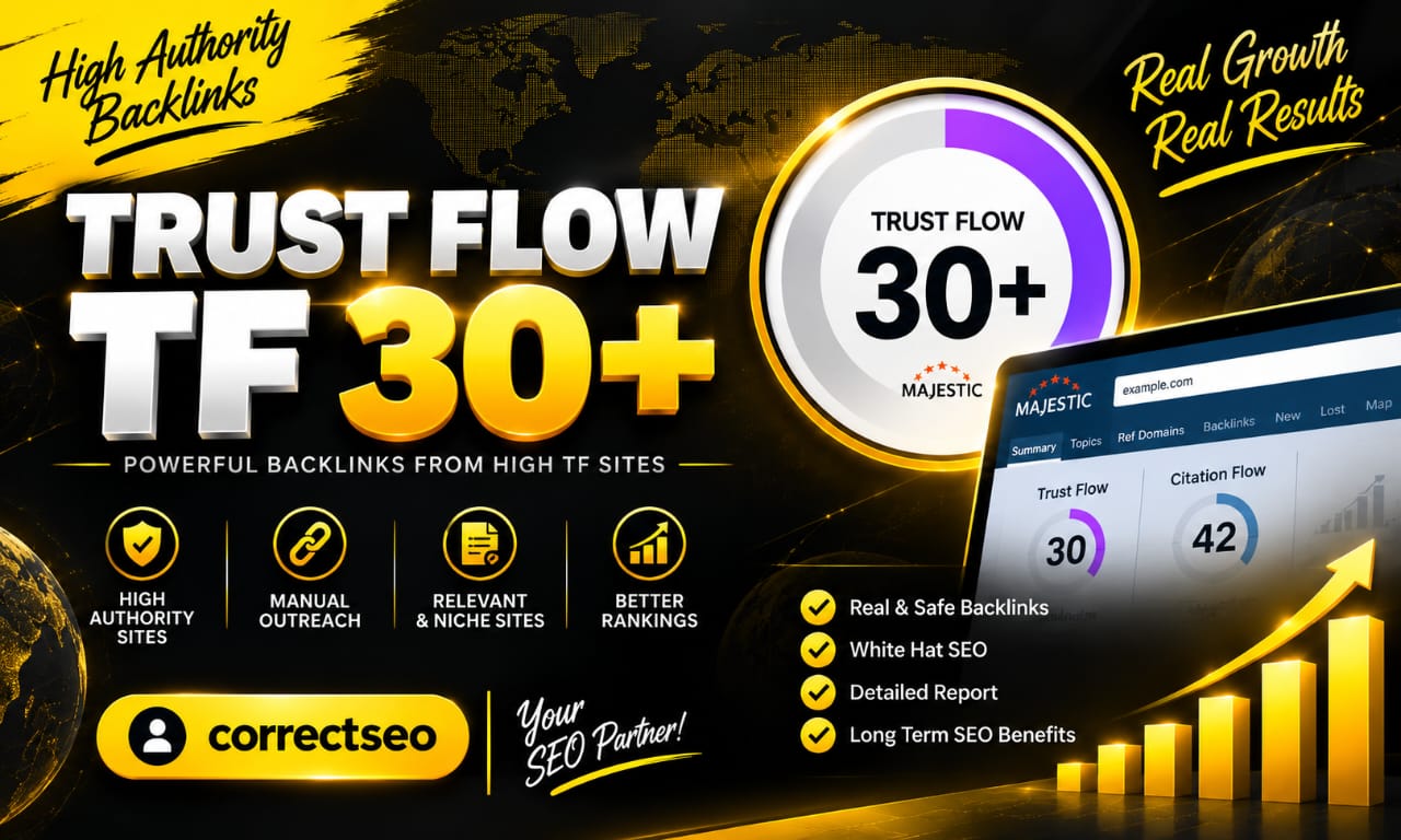 Increase Your site majestic trust flow tf 30+