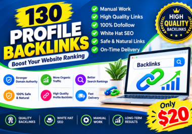 130 High Authority Profile Backlinks