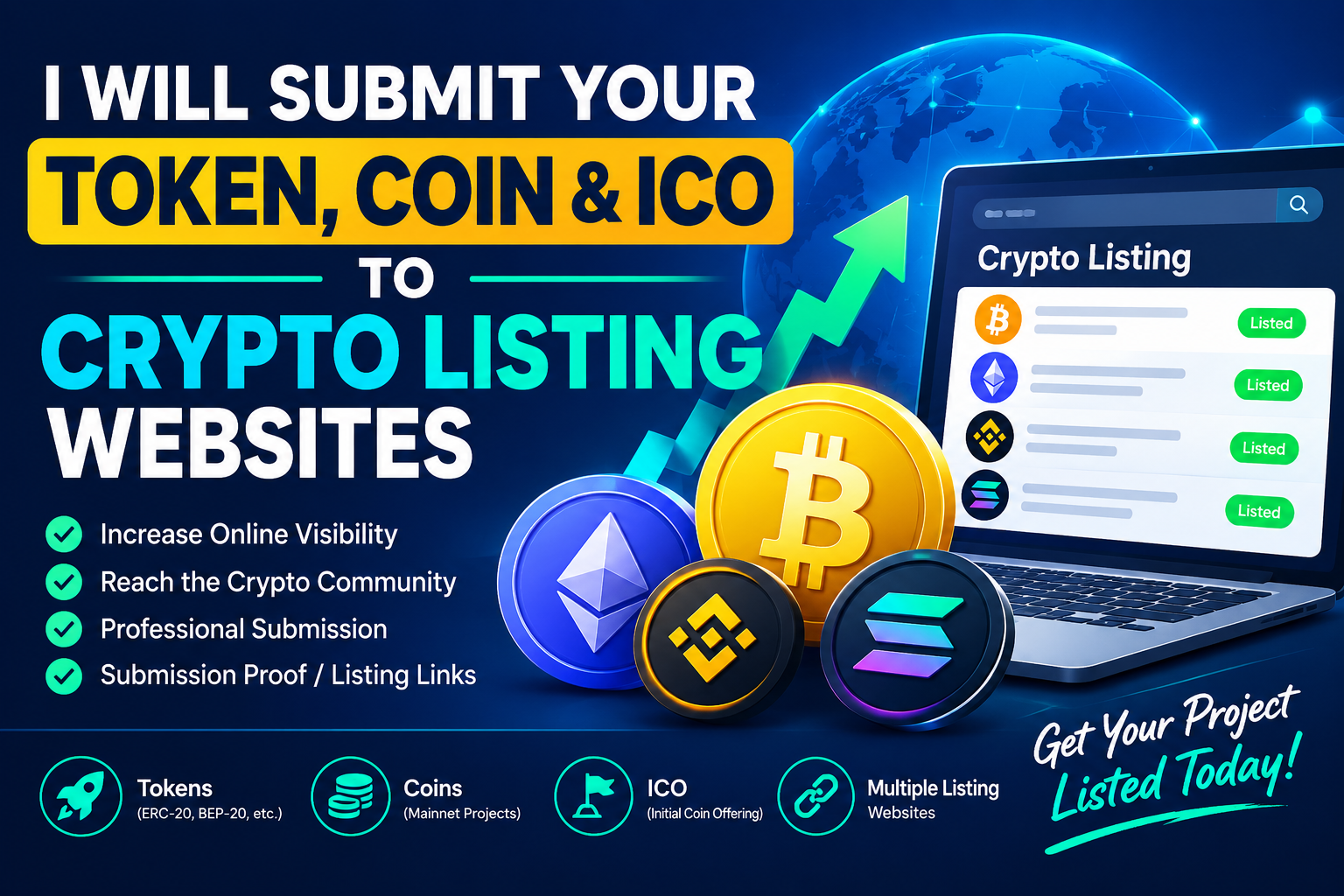 I Will Submit Your Blockchain Project to Cryptocurren...