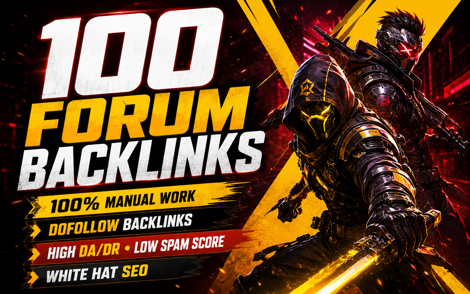 100 Unique Manual Forum Backlinks From Real Forums