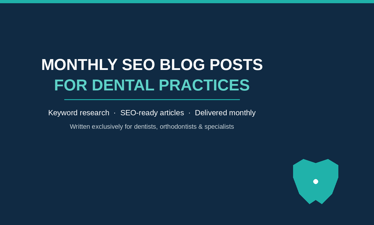 I will write monthly SEO blog posts for your dental p...